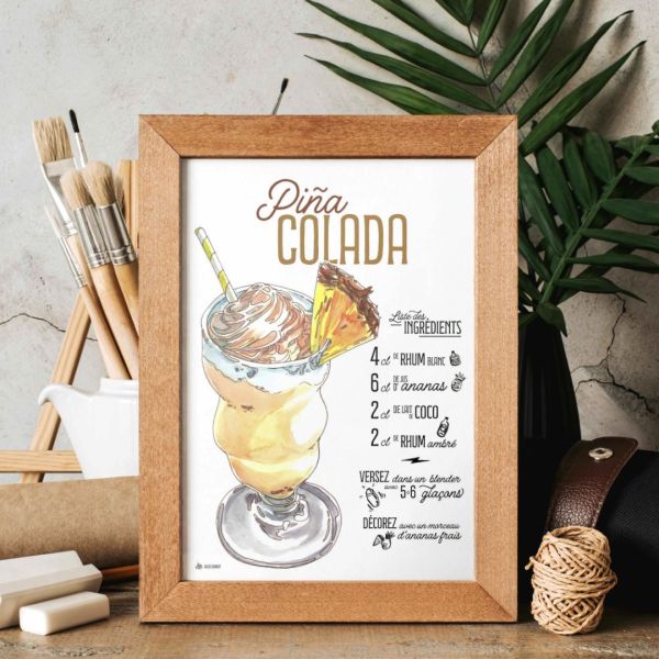 Affiche Cocktail Piña Colada