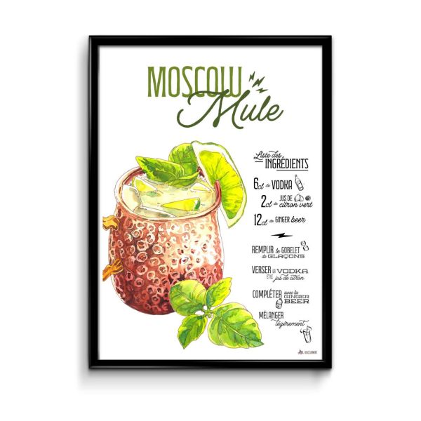 Affiche Cocktail Moscow Mule