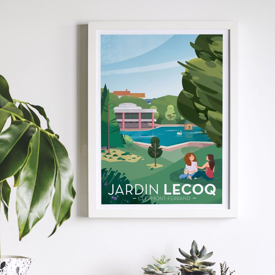 Affiche Jardin Lecoq Vue du lac