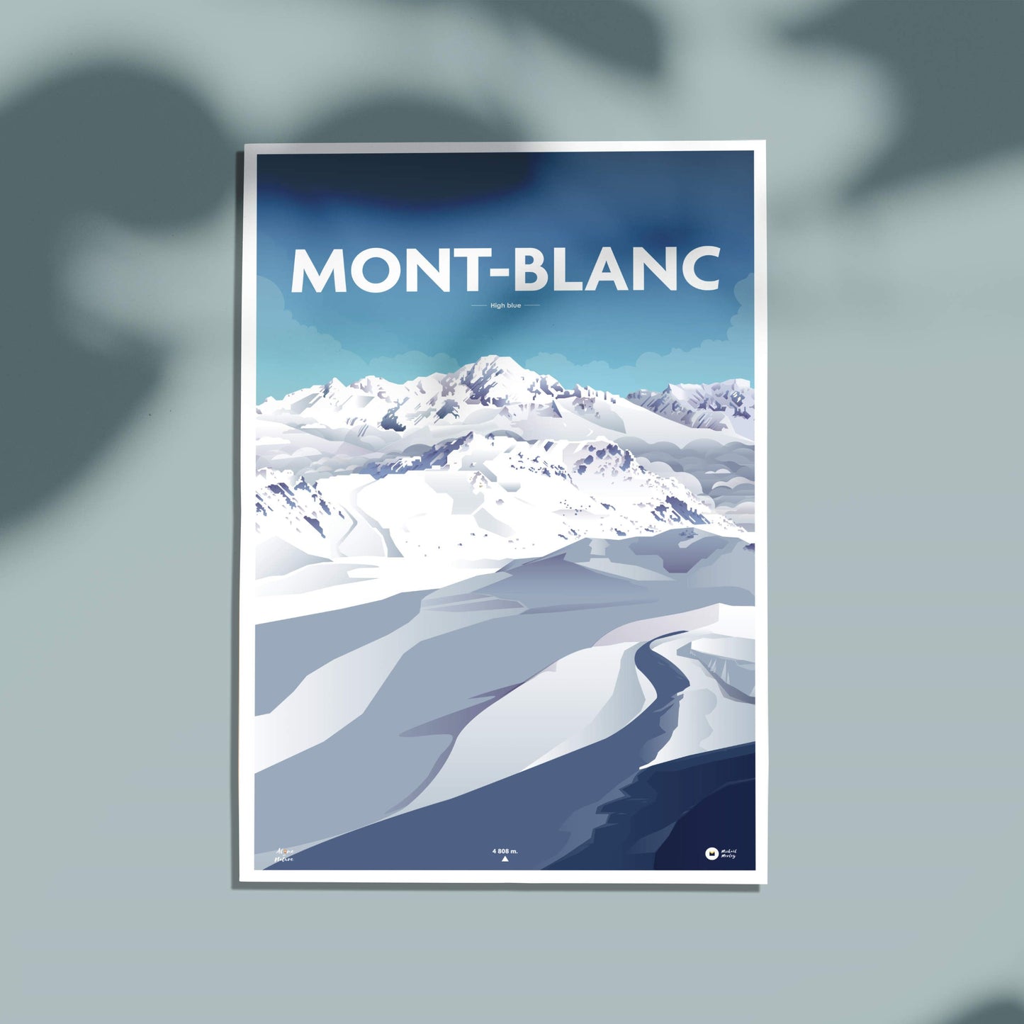 Carte Mont Blanc bleu