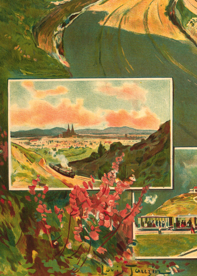 Affiche Au sommet du Puy de Dôme (détail)