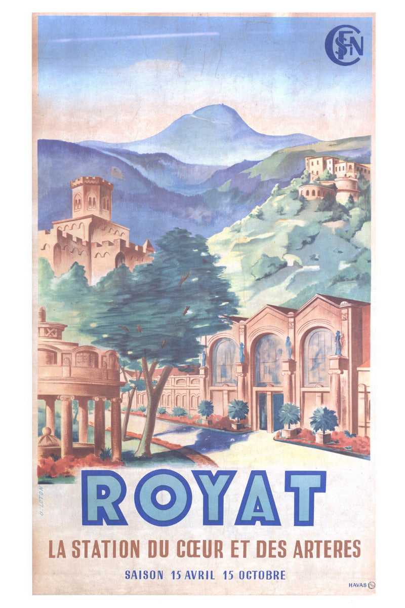 poster thermes de royat auvergne