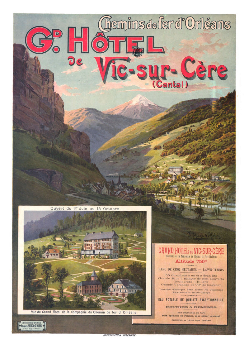 Affiche Grand Hôtel Vic sur Cère