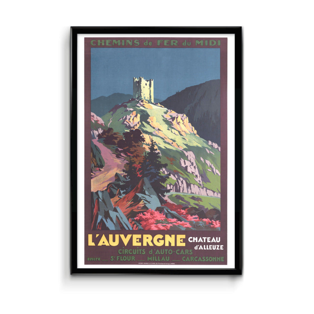 Affiche Auvergne Château d’Alleuze