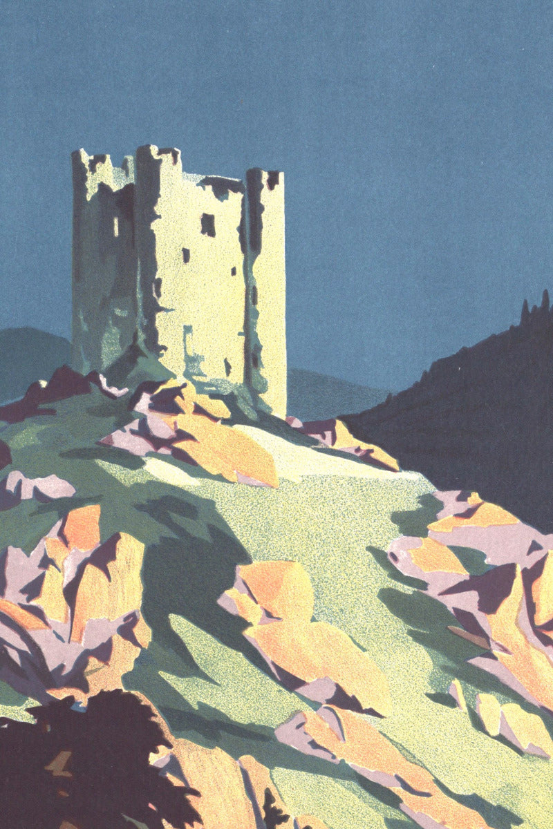 Affiche Auvergne Château d’Alleuze détail