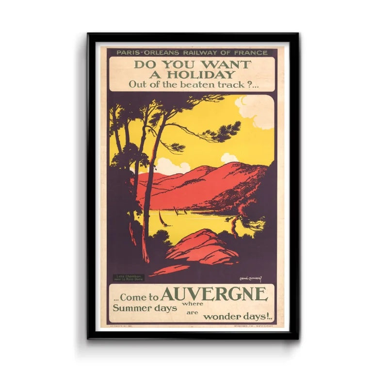 Affiche ancienne Come to Auvergne!