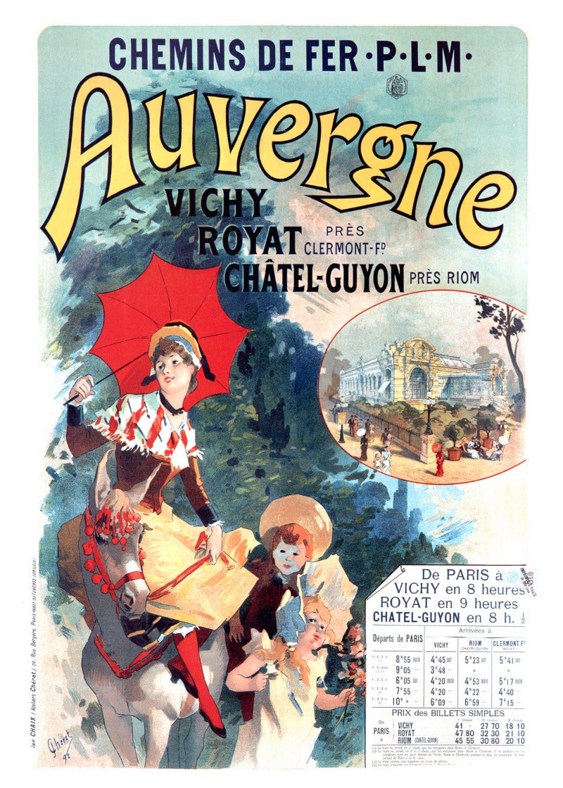 Affiche ancienne Auvergne par Jules Chéret