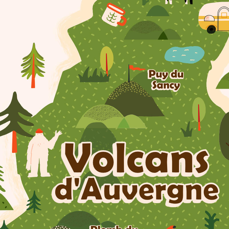 Carte Parc naturel des Volcans d'Auvergne