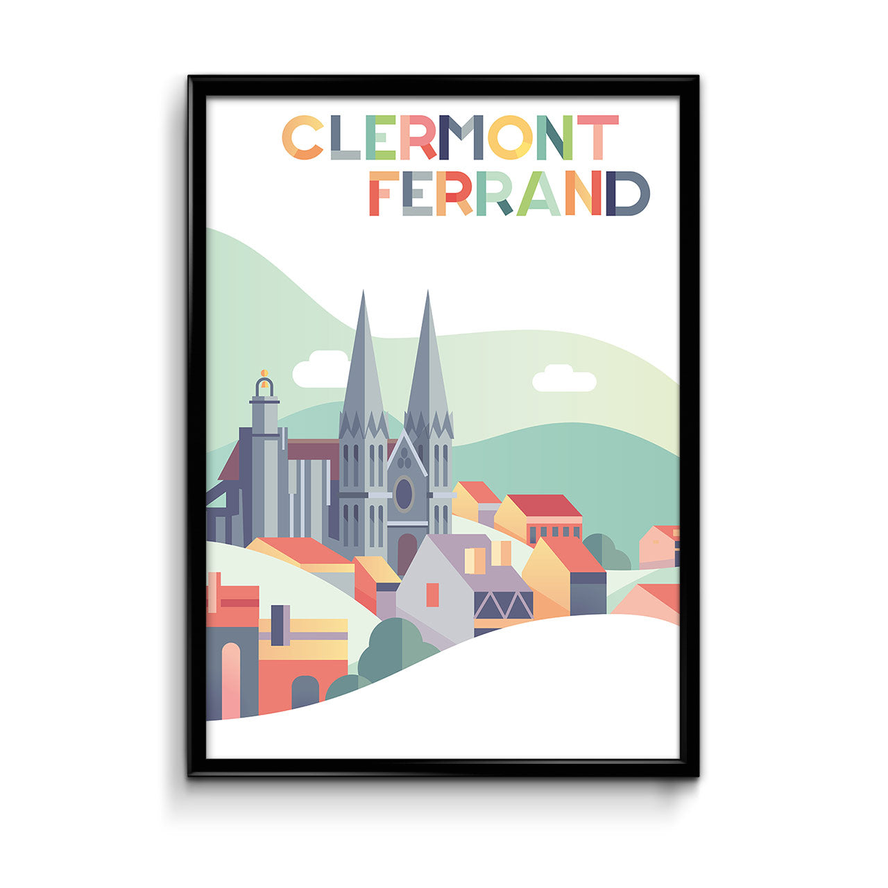 affiche cathédrale de clermont-ferrand