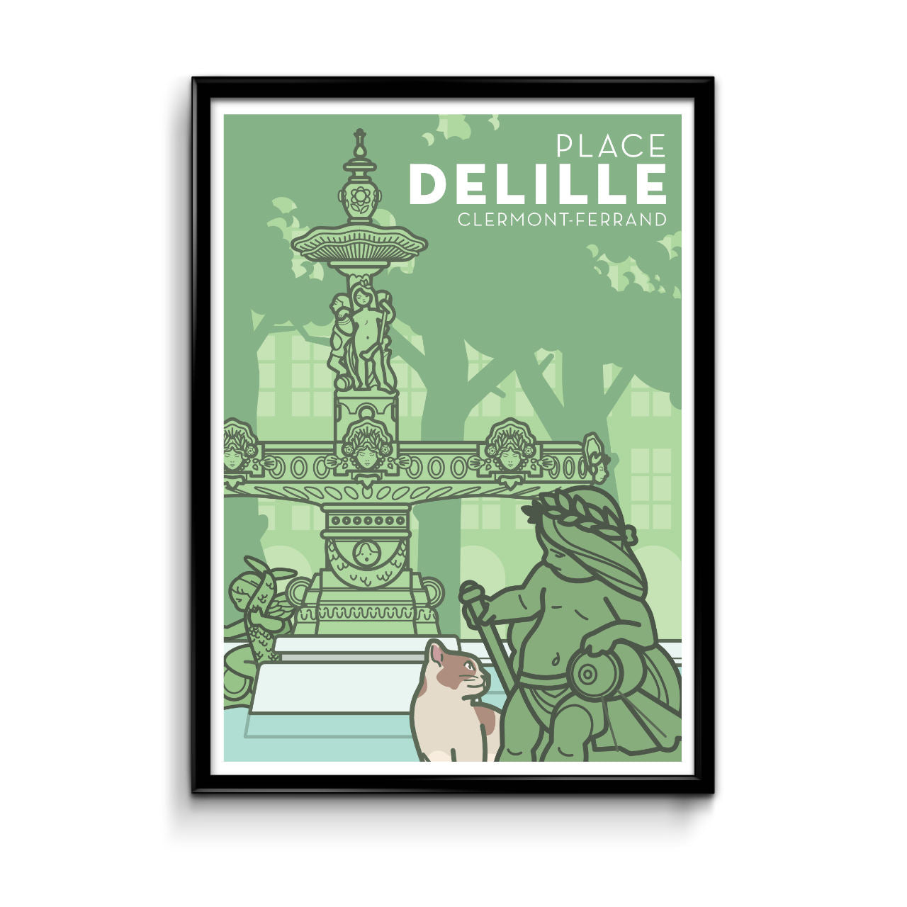 Affiche Place Delille Clermont-Ferrand