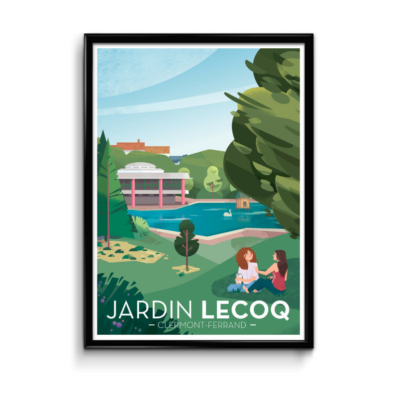 Affiche Jardin Lecoq et son lac Clermont-Ferrand 