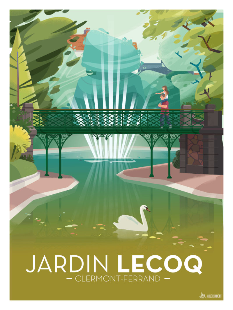 Affiche Jardin Lecoq Clermont-Ferrand