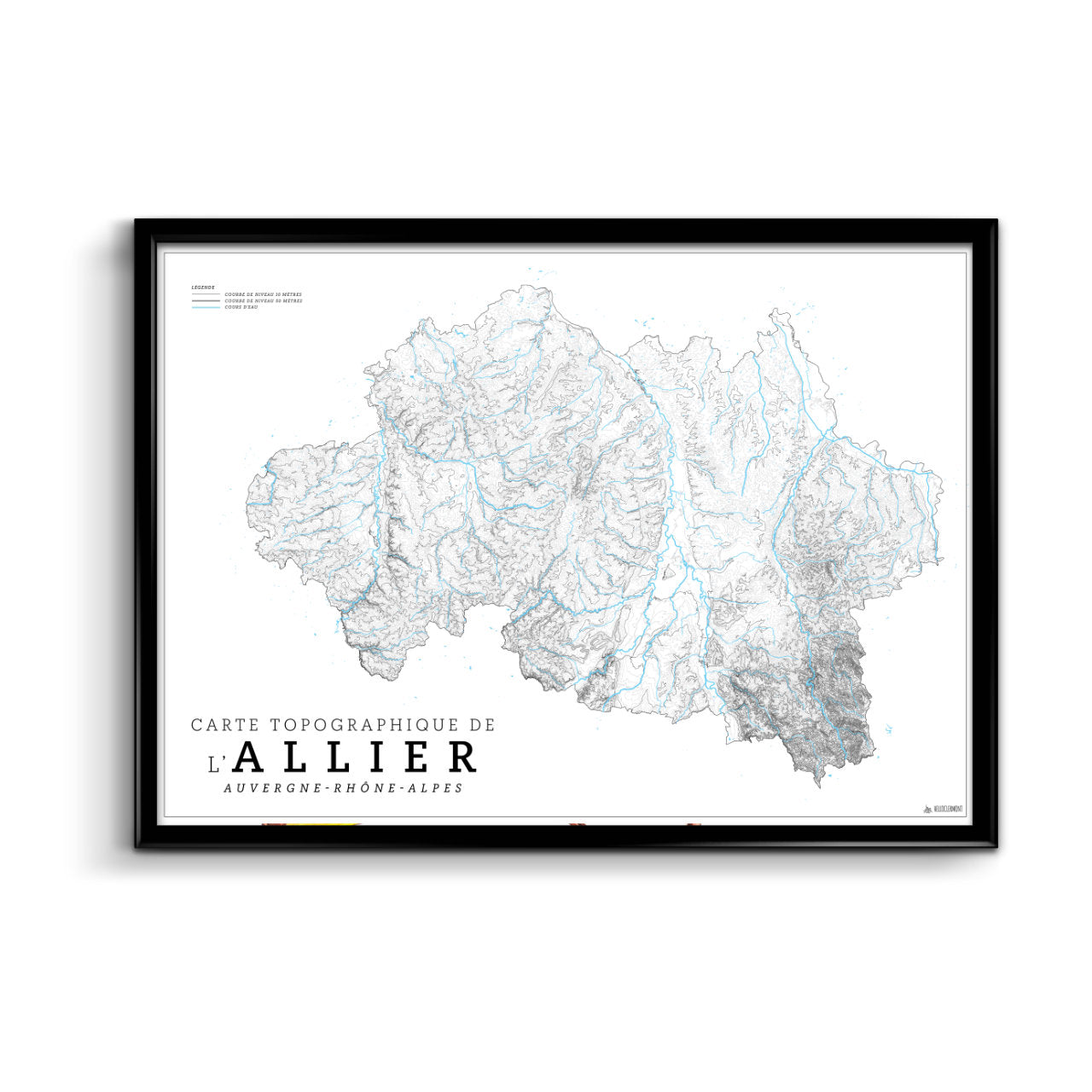 Carte Topographique de l’Allier