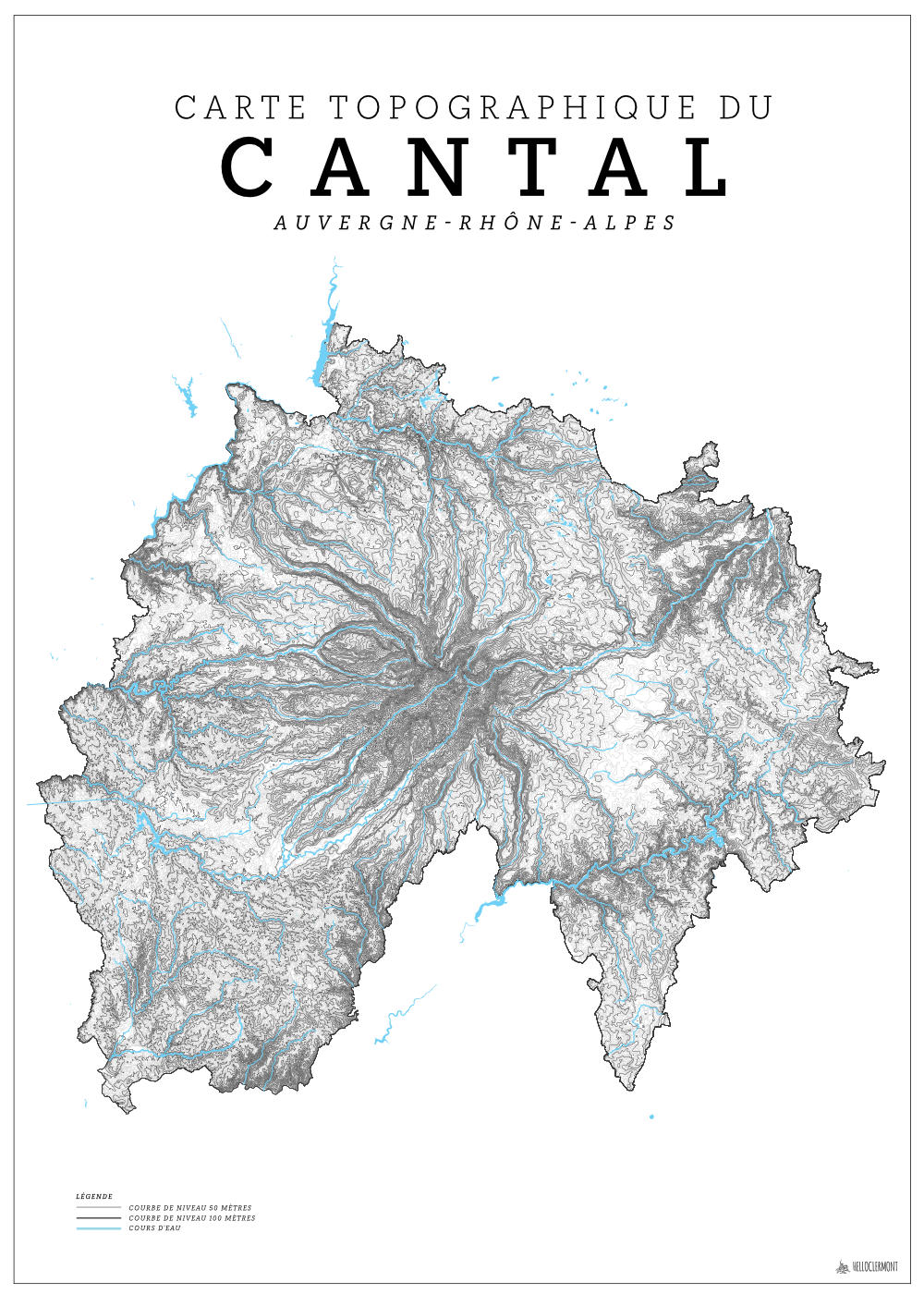 Carte Topographique du Cantal