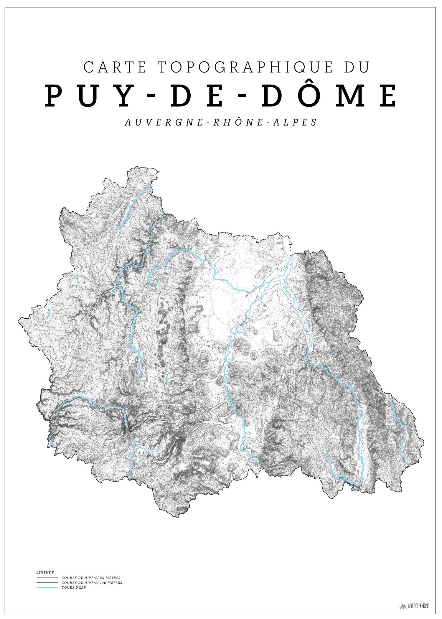 Carte Topographique du Puy-de-Dôme