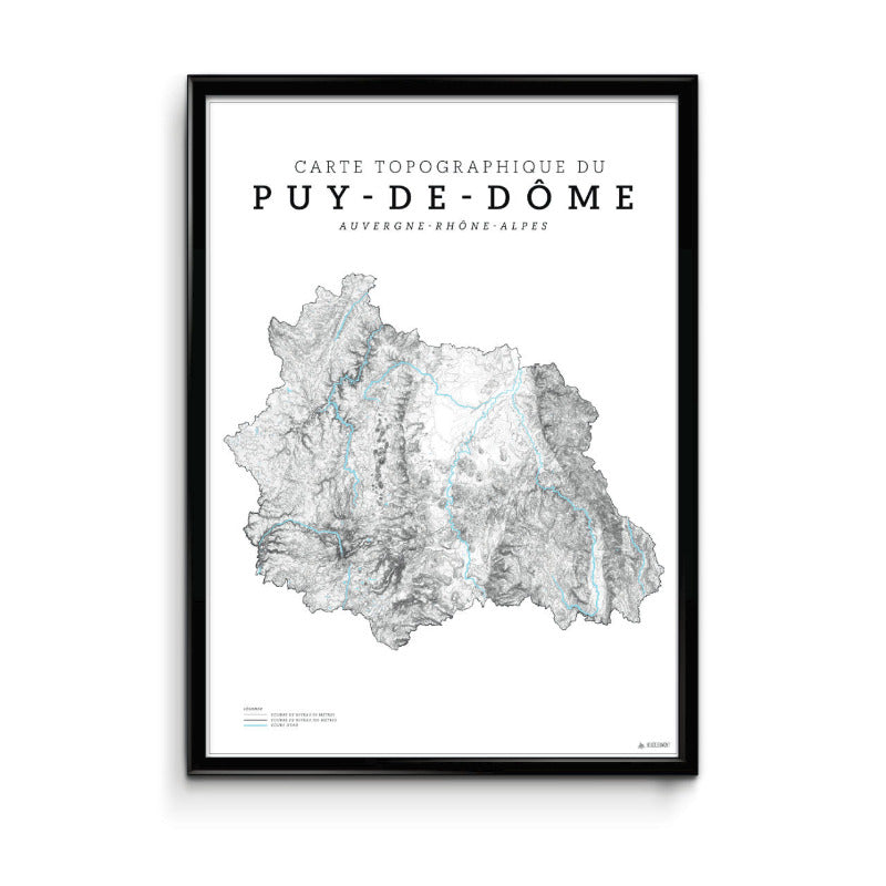 Carte Topographique du Puy-de-Dôme