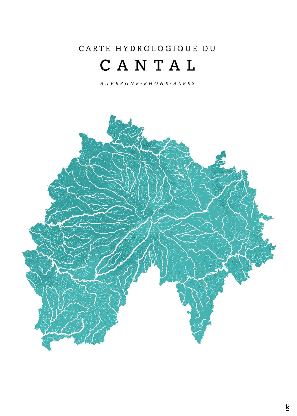 Carte Hydrologique du Cantal